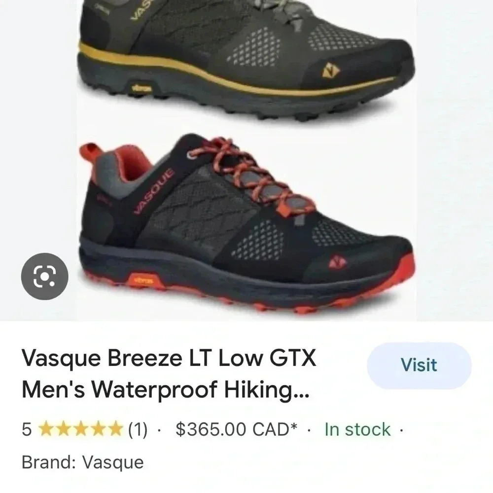 VASQUE BREEZE LT LOW GTX Men’s Waterproof  Hiking shoes New ! - Picture 9 of 10